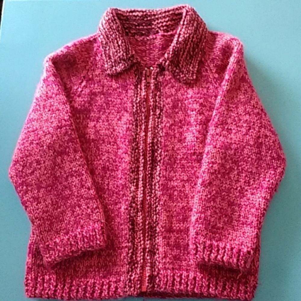 Girls hand knit sweater size  6X